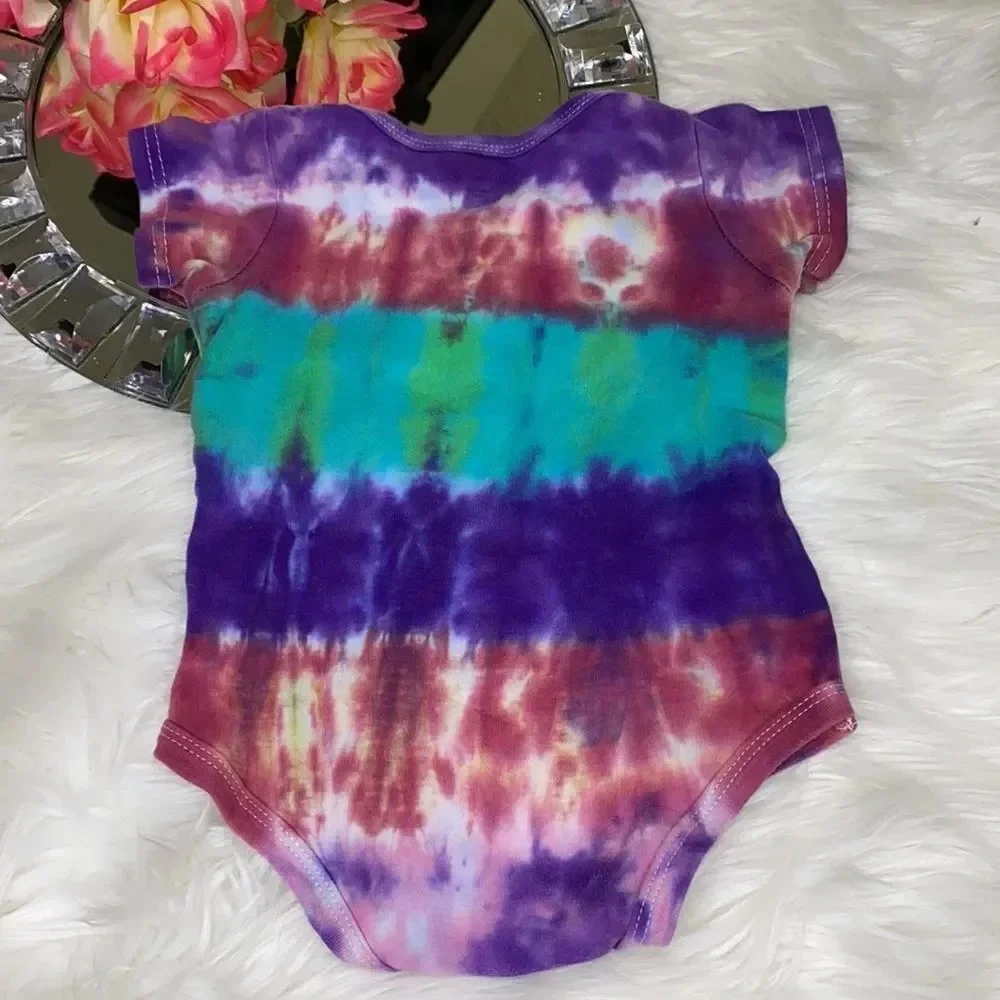 Two Handmade Tie Dyed Onesies Size 18M